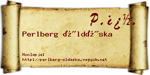 Perlberg Áldáska névjegykártya